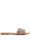 Max Mara Fridac Monogram Slides In Brown