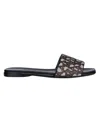 Max Mara Logo Monogram Sliders In Mogano