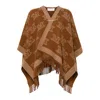 Max Mara Woman Cape Brown Size Onesize Virgin Wool In 009