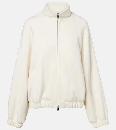 Max Mara Jacke Frine Aus Jersey In White