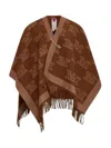 Max Mara Maxmara Studio Frine Cape In Brown