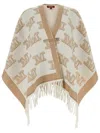 Max Mara Frinestd Cape In Neutrals