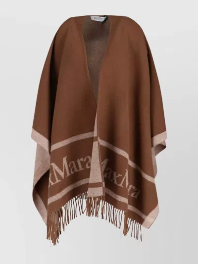 Max Mara Fringe Detailing Two-tone Jacket In Multi