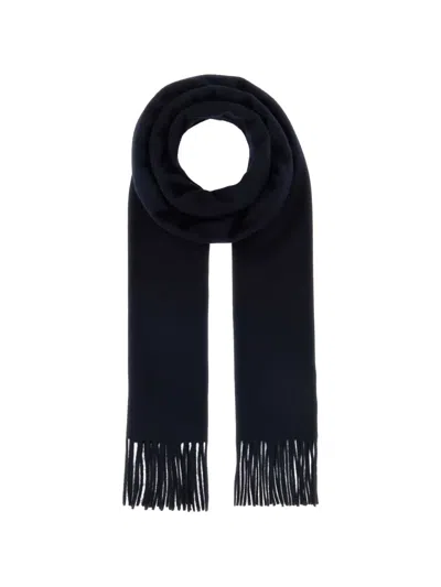 Max Mara Midnight Blue Cashmere Dalia Scarf In Black