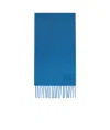 Max Mara Fringed Cashmere Shawl In Blue