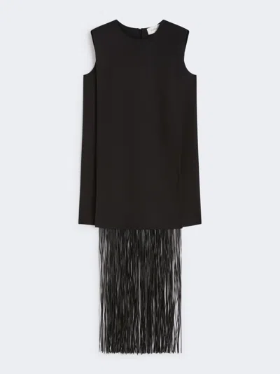 MAX MARA FRINGED CREWNECK DRESS
