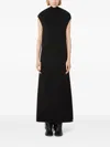 Max Mara Fringed Dress In Black