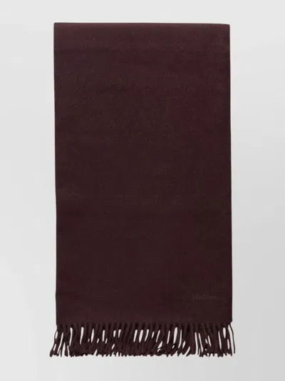 Max Mara Fringed Edge Fashion Scarves Collection In Brown