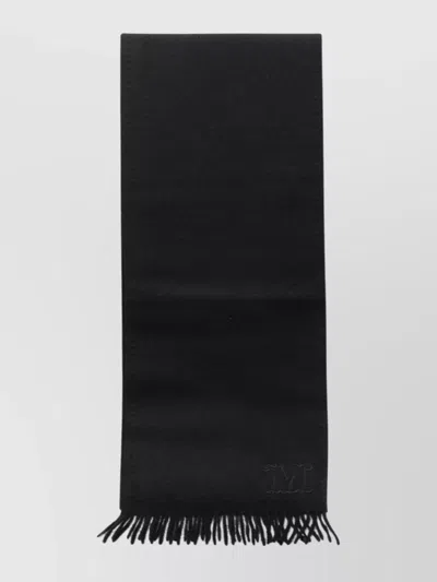 Max Mara Fringed Edge Fashion Scarves Collection In Black