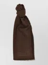 Max Mara Fringed Edges Stole Soft Texture In Brown