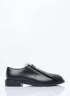 Max Mara Leather Derby. In Black