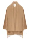 Max Mara Fringed Long-sleeve Coat In Multi