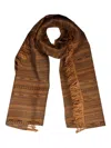 Max Mara Fringed Patterned Scarf In Brown