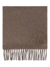 Max Mara Fringed Scarf In Brown