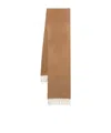 Max Mara Monogram-embroidered Cashmere Stoles Accessories In Brown