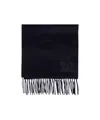 Max Mara Fringed Scarf In Blue