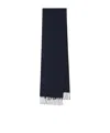 Max Mara Fringed Scarf In Blue