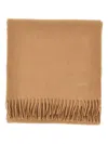 Max Mara Fringed Scarf In Brown