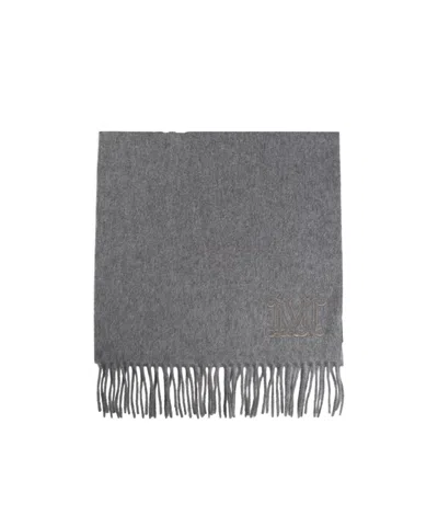 Max Mara Luxurious Cashmere Wraparound Rectangle Scarf In Gray