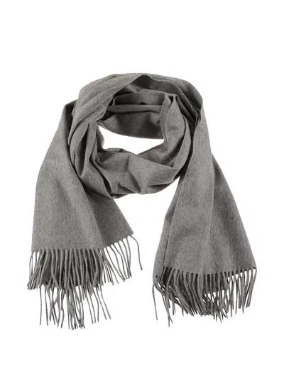 Max Mara Fringed Scarf In Grau