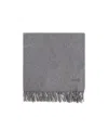 Max Mara Fringed Scarf In Gray