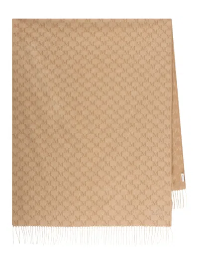 Max Mara Fringed Scarf In Brown