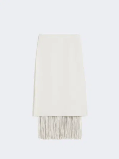 Max Mara Fringed Skirt In Pink