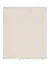 Max Mara Fringed Stole Scarve In White