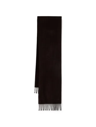 Max Mara Fringed Wool Scarf In Animal Print