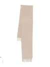 Max Mara Fringed Wool Scarf In Neutral