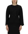 Max Mara Long Sleeve Cady Casual Jacket In Black