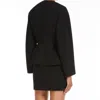 Max Mara Long Sleeve Cady Casual Jacket In Black