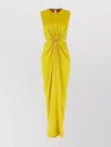 Max Mara Front Draped Dress With Metal Ring Accent