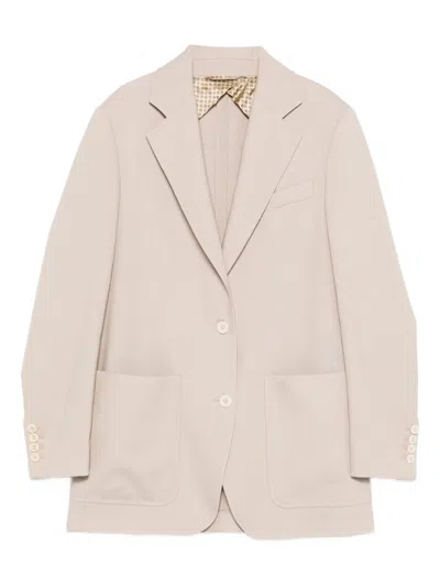 Max Mara Front Fastening Jacket With Button Details - Size 40 In Pink