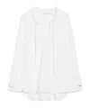 Max Mara Front Lace-up Blouse In White