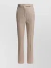 Max Mara Front Pleated Trousers Button Detail