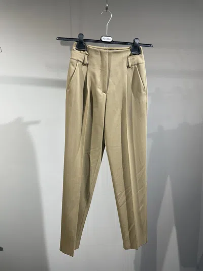 Max Mara Front Pleated Trousers In Nude