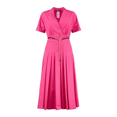 Max Mara Women's Alatri - Crossed Poplin Dress In Purple
