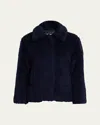 Max Mara Alpaca Wool Jacket Collared Design Front Pockets In Blue