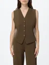 Max Mara Sleeveless Vest In Brown