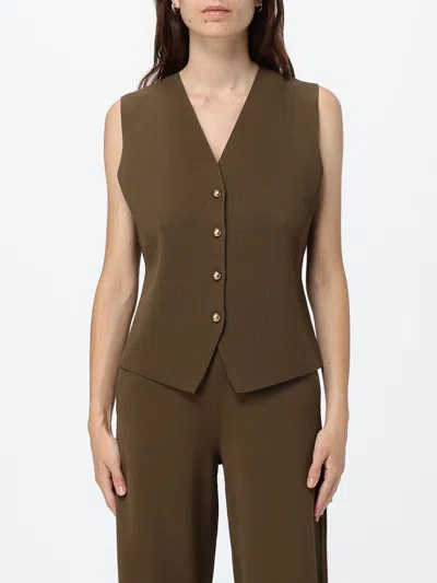 Max Mara Sleeveless Vest In Brown