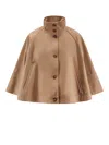 Max Mara Fulcro Cotton Cape In Brown