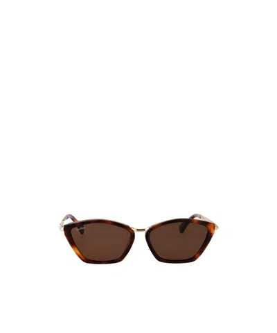 Max Mara Full Frame Sunglasses In Brown