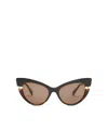 Max Mara Full Frame Sunglasses In Black