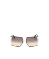 Max Mara 68mm Gradient Oversize Rectangular Sunglasses In Brown