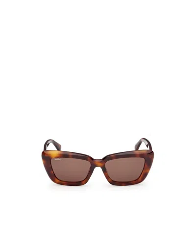 Max Mara Full Frame Sunglasses In Brown