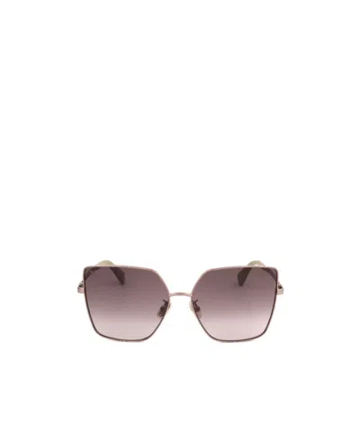 Max Mara Full Frame Sunglasses In Gold