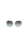 Max Mara Full Frame Sunglasses In Gold