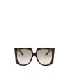 Max Mara Full Frame Sunglasses In Brown