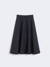 Max Mara Jersey Tech Midi Skirt In Blue
